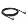 DeLOCK RJ45 verkkokaapeli Cat.6A S/FTP ohut 90° alaspäin kulma 3m musta