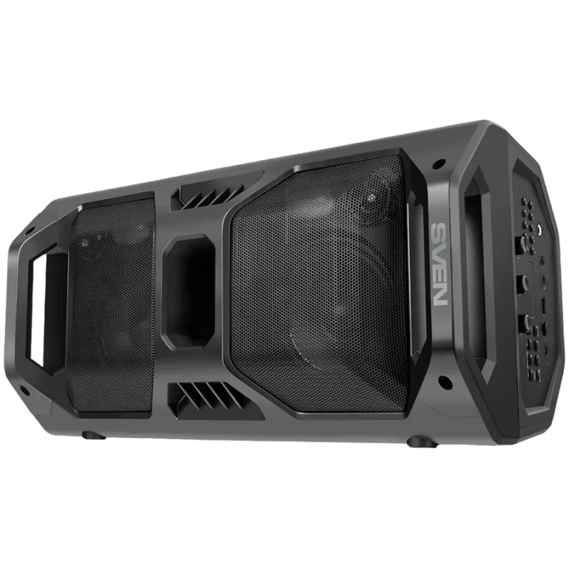 Kaiutin SVEN PS-600, musta (50W, TWS, Bluetooth, FM, USB, microSD, LED-näyttö, 4000mAh)