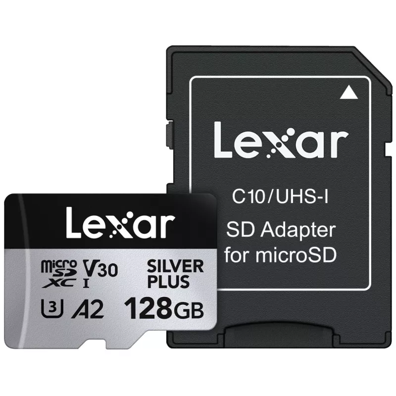 Flash-muisti Lexar 128 GB UHS-I MicroSDXC Professional SILVER PLUS