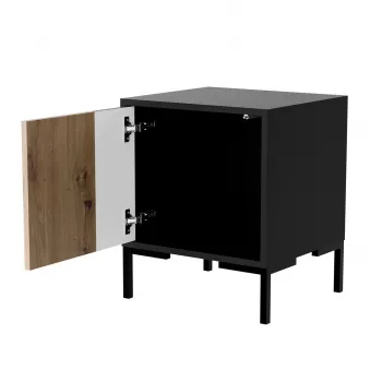 Yöpöytä Cama Meble MERCI 44x40x52,5 cm, musta ja tammi, MDF/lastulevy, 2 kpl:n pakkaus