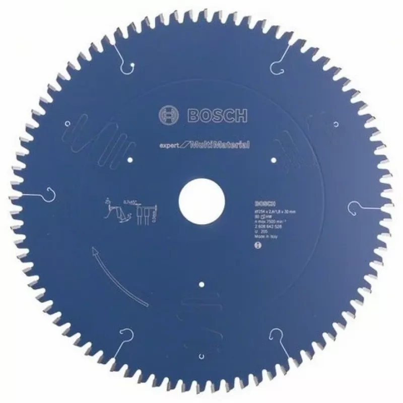 Bosch 2608642528 Expert for Multi Material pyörösahanterä, 254 mm, 30 mm reikä, 2,4 mm, 80 hammasta