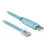 Delock sovitin USB 2.0 Type-A uros - sarjaportti RS-232 RJ45 uros 2 m sininen