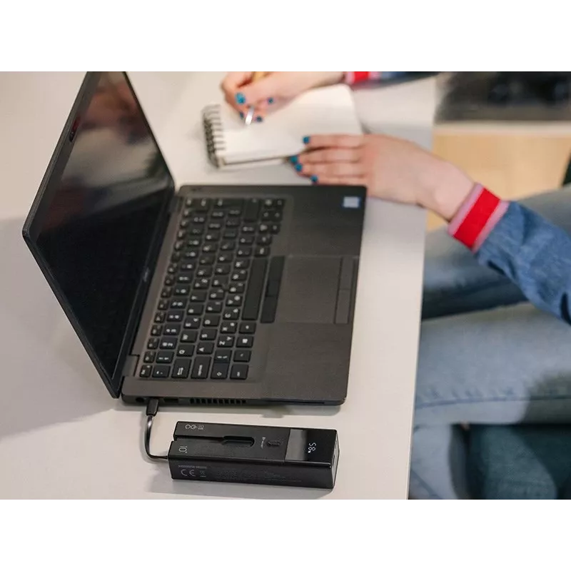 Kannettava varavirtalähde TRACER Quant 10000 mAh Li-Ion, PD & QC3.0, 3 liitäntää (2×USB-C, 1×USB-A), 100W, musta