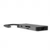 USB Type-C -keskitin Green Cell HUBGC01 — 7 liitäntää: 3×USB‑A 3.2 Gen 1, 1×USB‑C 3.2 Gen 1, HDMI, microSD+SD-kortinlukija — hopea