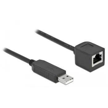 Sarjaliitäntäkaapeli DeLOCK 64163 USB 2.0 Type-A - RS-232 RJ45 50 cm musta