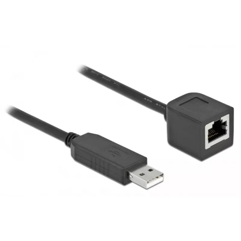 Sarjaliitäntäkaapeli DeLOCK 64163 USB 2.0 Type-A - RS-232 RJ45 50 cm musta