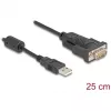 DeLOCK sovitin USB 2.0 Type-A sarjaporttiin RS-232 D-Sub 9-napainen uros 0,25 m