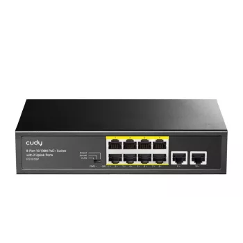 Cudy FS1010P verkkokytkin Fast Ethernet (10/100) Power over Ethernet (PoE) musta