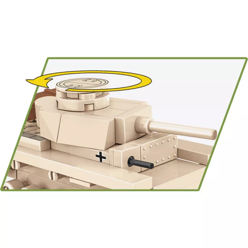 Rakennussarja Cobi Panzer III Ausf.L — 103 osaa, suositeltu ikä 6+, beige