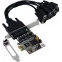 Exsys EX-44384 PCIe 4x sarjaportti RS-232 DB9 -kortti, matalaprofiilinen