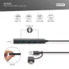 USB-keskitin, Digitus, DA-70235, 4 porttia, USB 3.2 Gen 1, Type-A ja Type-C, 12000 Mbit/s