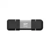 USB-muistitikku Silicon Power 256 GB USB Type-A / USB Type-C, USB 3.2 Gen 1, alumiini-kumikorkki
