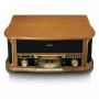Hihnavetoinen audio-levysoitin Lenco TCD-2551WD Wood – Bluetooth, CD, kasetti, AM/FM, USB-koodaus, 33/45/78 kierr./min