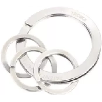 Avainrengas TROIKA NAIL GUARD hopea ruostumaton teräs 6 mm korkeus 3,5 cm halkaisija