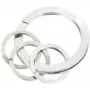 Avainrengas TROIKA NAIL GUARD hopea ruostumaton teräs 6 mm korkeus 3,5 cm halkaisija