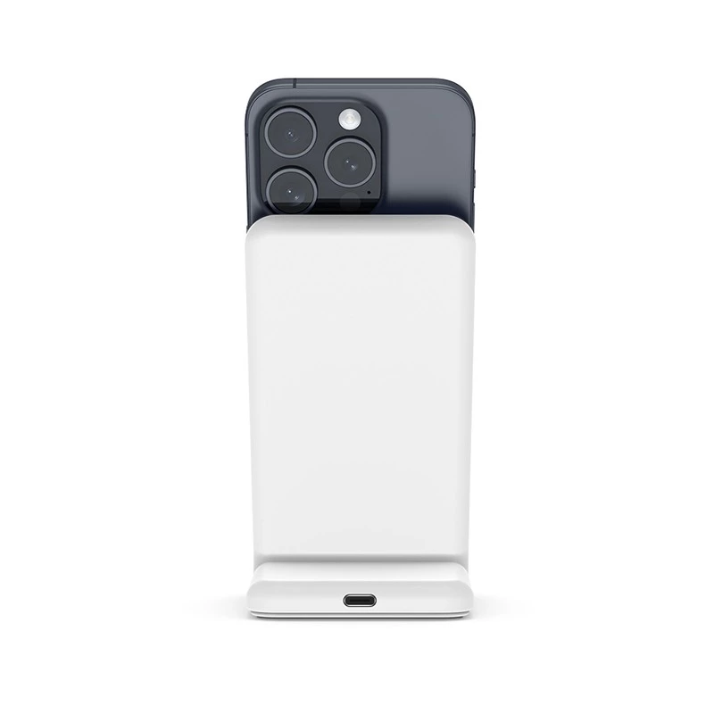 Langaton laturi Crong CRG-MSS-WHT 10W pikalataus Qi-yhteensopiville laitteille