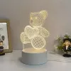 Yövalo Extralink HOME 3D sydän optinen harha yöpöytävalo USB