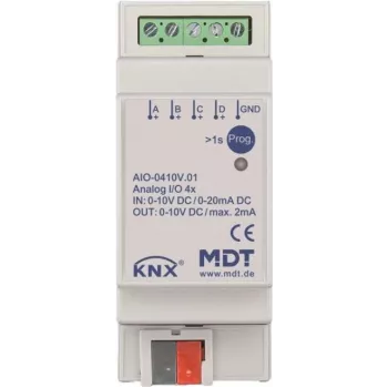 MDT AIO-0410V.01 kytkinaktori 4-kertainen, 2TE, REG, 0-10V (AIO-0410V.01)