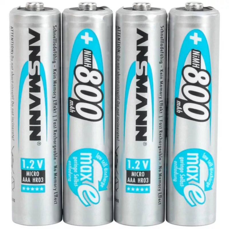1x4 Ansmann maxE NiMH ladattava paristo Micro AAA 800 mAh 5035042