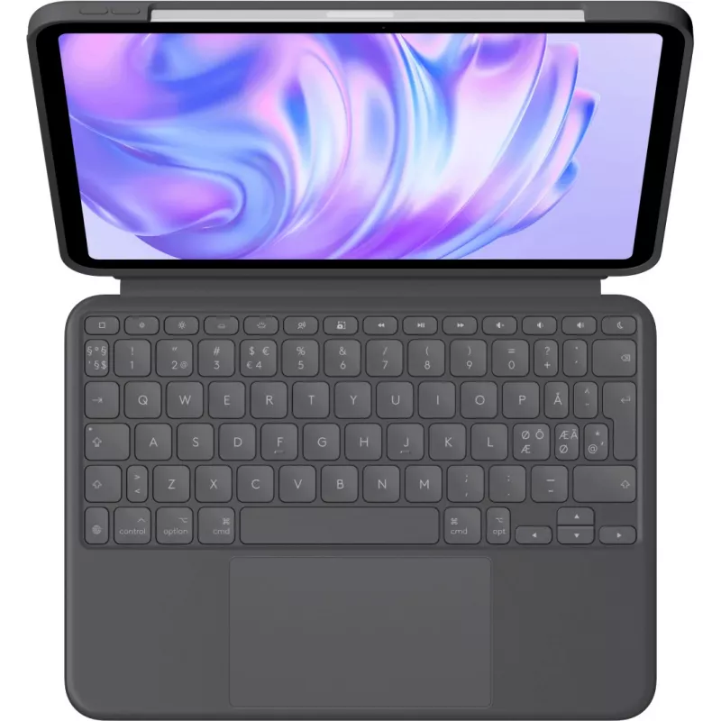 Näppäimistö Logitech Combo Touch QWERTY tanska suomi norja ruotsi Smart Connector grafiitti