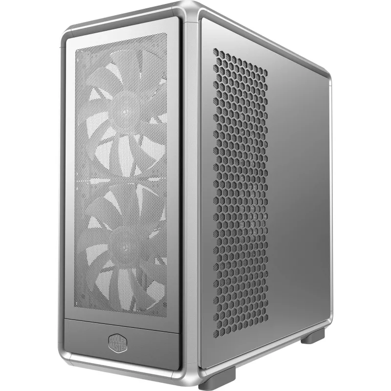 PC Midi Tower Cooler Master MasterFrame 600 Mesh hopea — tukee ATX/EATX, edessä 2×200mm, 2,5 inch/3,5 inch asemat