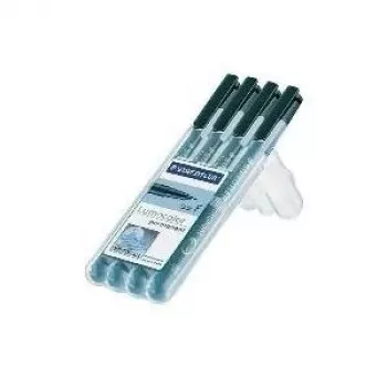 Pysyvä merkkiaine Staedtler Lumocolor 318-9WP4HZ — musta, vedenkestävä kärki