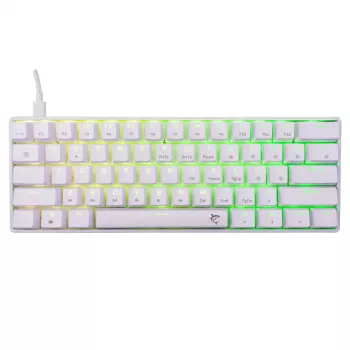 Mekaaninen näppäimistö White Shark Shinobi-2 Brown Switch US-asettelu — kompakti muotoilu, Brown-kytkimet