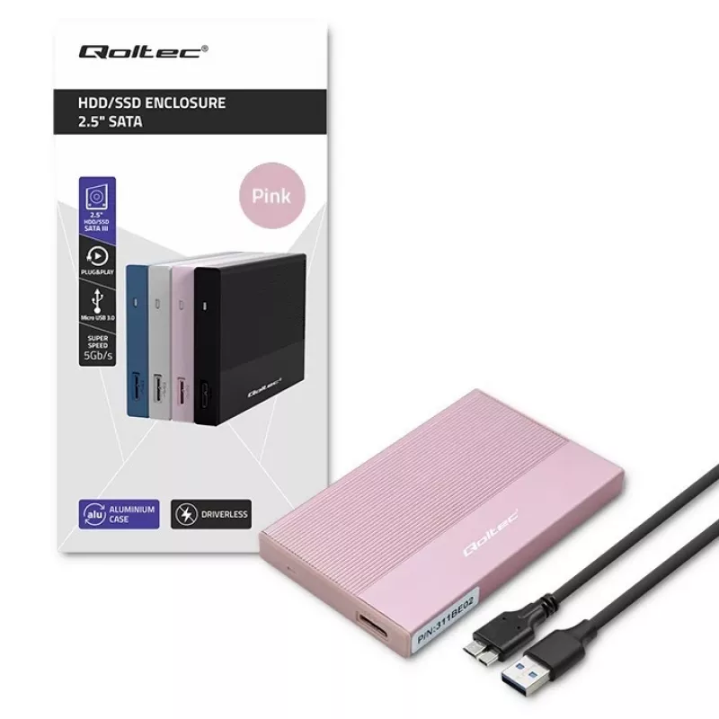 Kotelo SSD HDD 2,5 tuumaa, SATA, USB 3.0, 2 TB