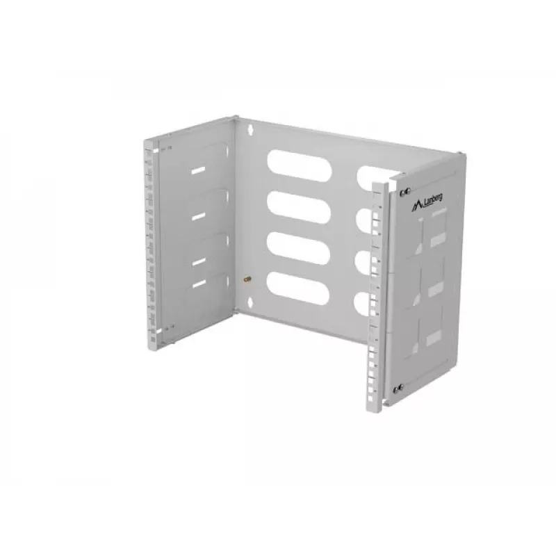 Seinäkiinnitteinen 19 tuuman kaappi LANBERG 8U, syvyys 497×400/240 mm, harmaa