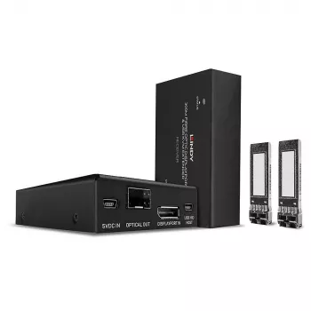 Lindy 300m kuituoptinen DisplayPort 1.2 ja USB KVM jatko