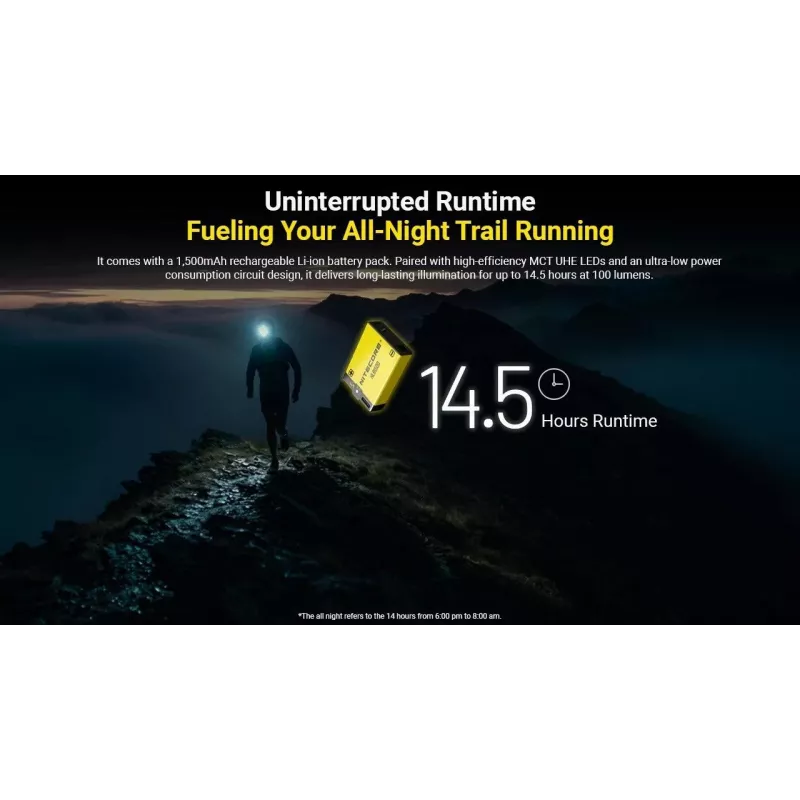 Nitecore UT27 MCT musta, keltainen otsalamppu-LED