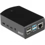JOY-IT RPI CASE ALU06 - kotelo Raspberry Pi 4:lle, alumiini, musta (RB-ALUCASEP4+06)