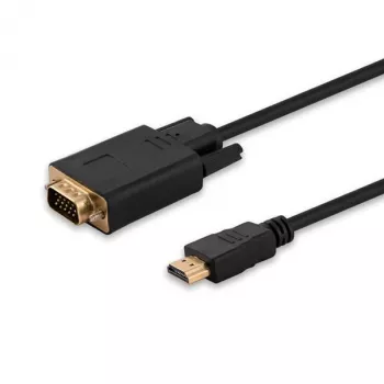 Savio CL-103 videokaapeliadapteri 1,8 m HDMI tyyppi A (standardi) VGA (D-Sub) musta