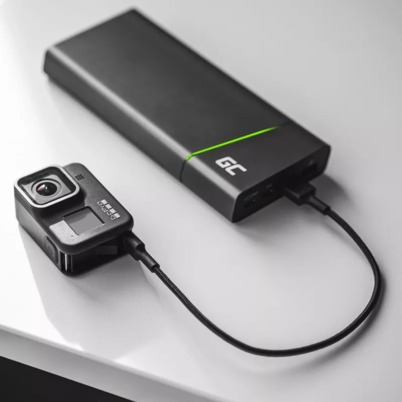 USB-kaapeli Green Cell KABGC19 USB 2.0 2m USB A USB C musta