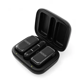 Langaton mikrofonijärjestelmä Rode Wireless Micro Lightning — omnidirektionaalinen, 48 kHz, 24-bittinen, 100 m kantama, 7 h akku
