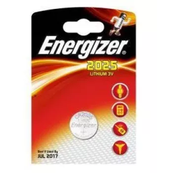 Litium-nappiparisto kertakäyttöinen Energizer CR2025 3 V, 1 kpl