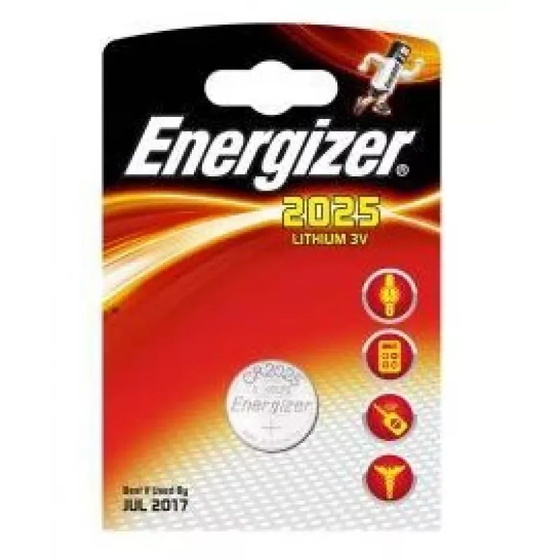 Litium-nappiparisto kertakäyttöinen Energizer CR2025 3 V, 1 kpl