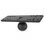 RAM Mounts RAM-111BU yleiskäyttöinen pallokiinnike merielektroniikalle, 1,5″ C-koon pallo, 6,25 x 2″ levy