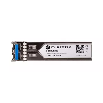 Verkon lähetin-vastaanotinmoduuli MikroTik S-31DLC20D SFP 1310 nm 1250 Mbit/s 20 km LC