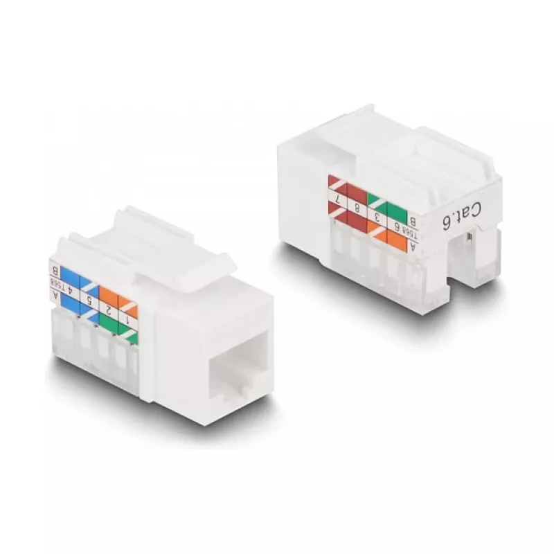 DeLOCK Keystone LSA -sarja RJ45 RJ11 Cat.6 musta klipsikiinnike