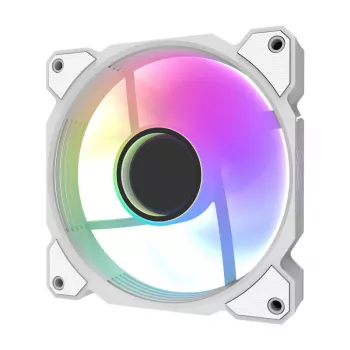 Darkflash DR08 jäähdytystuuletin (valkoinen) — kotelo-/CPU-tuuletin, malli DR08 valkoinen, yksittäinen 120 mm tuuletin