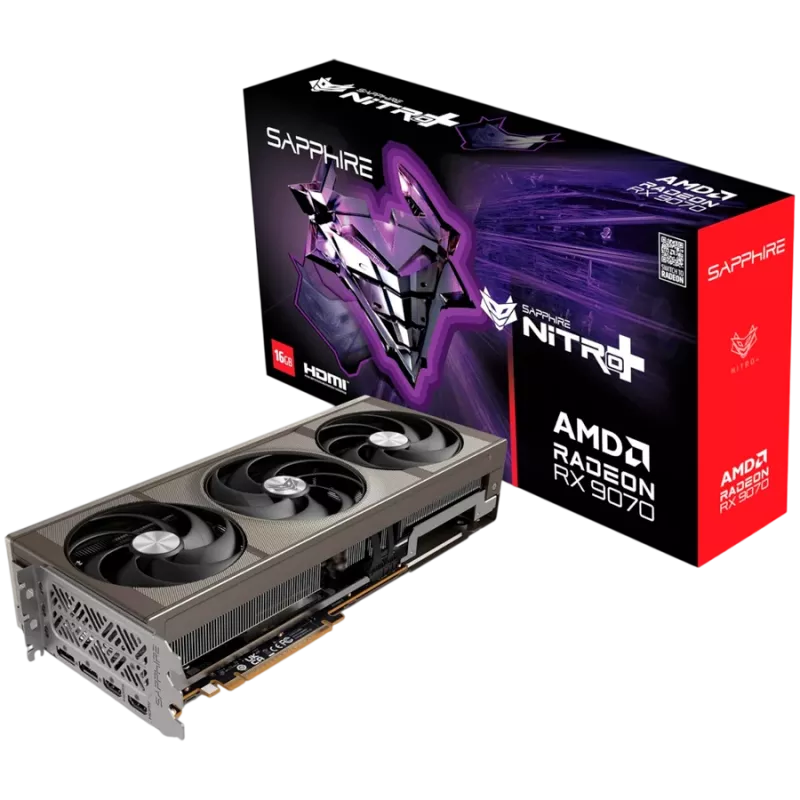 SAPPHIRE NITRO+ Radeon RX 9070 16GB GDDR6 -näytönohjain