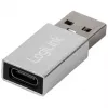 LogiLink AU0056 USB 3.2 Gen 1 -sovitin USB Type-C -liitäntä hopea