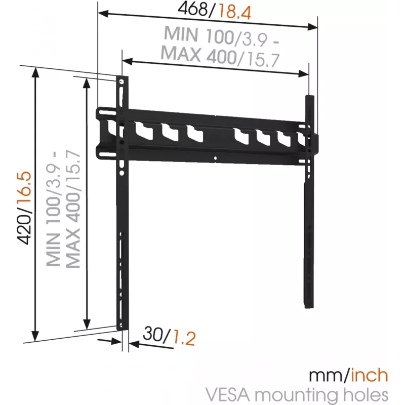 Vogels | seinäteline | MA3000-A | kiinteä | 32-55