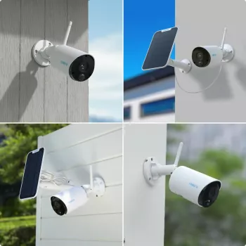 Reolink Argus Eco WiFi-valvontakamera ulkokäyttöön, 1080p, akku/aurinkokenno (BWB2K07)