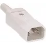 IEC-C14-verkkopistoke Bachmann 915.271 valkoinen