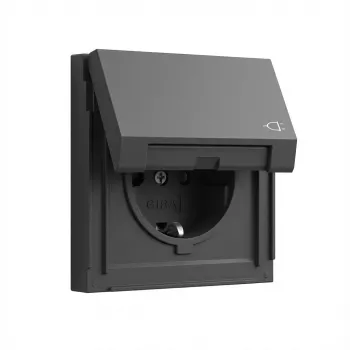Gira Schuko-pistorasia TX_44 antrasiitti malli 445467