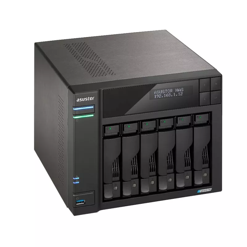 Asustor LOCKERSTOR 6 NAS työpöytä Intel® Celeron® N5105 8 GB DDR4 HDD ADM musta