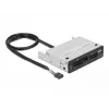 DeLOCK 91708 kortinlukija USB 2.0 sisäinen musta harmaa CF SD MicroSD