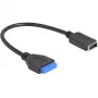 DeLOCK USB-kaapeli urosliitin-naarasliitin sisäiseen USB Type-E Key A -liitäntään 25 cm